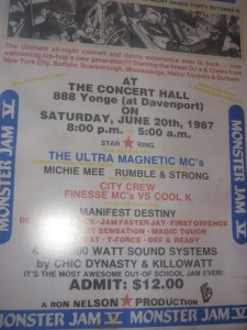 1980s Concert Hall flyer (Courtesy of Trevor)